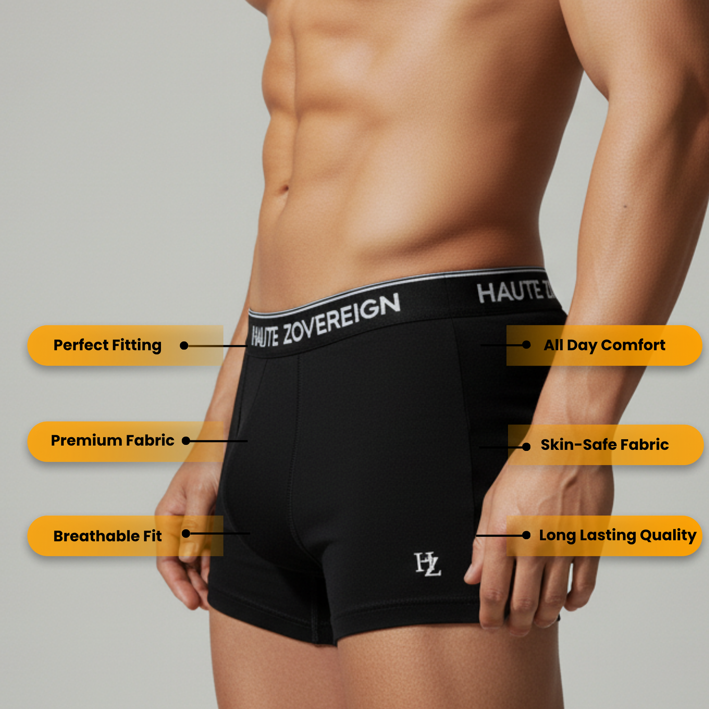 Black Cotton Underwear