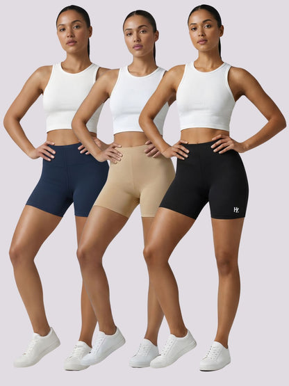 Cotton Boyshorts for Women Combo Pack of 3 – Navy Blue, Skin & Black | Haute Zovereign