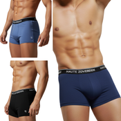 Haute Zovereign Men’s Cotton Trunk - Pack of 3 (Grey, Black & Navy Blue)
