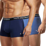 Haute Zovereign Men’s Cotton Trunk - Pack of 2 (Navy Blue & Grey)