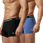Haute Zovereign Men’s Cotton Trunk - Pack of 2 (Black & Grey)