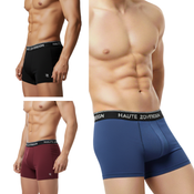 Men’s Modal (Viscose) Trunk - Pack of 3 | Black + Dark Maroon + Navy Blue | Haute Zovereign