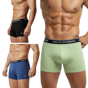 Men’s Modal (Viscose) Trunk - Pack of 3 | Black + Navy Blue + Pista Green | Haute Zovereign