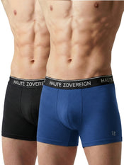 Men’s Modal (Viscose) Trunk - Pack of 2 | Black + Navy Blue | Haute Zovereign