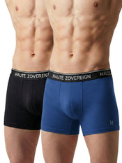 Men’s Modal (Viscose) Trunk - Pack of 2 | Black + Navy Blue | Haute Zovereign