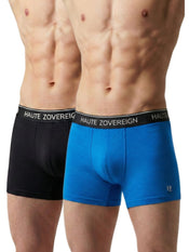 Men’s Modal (Viscose) Trunk - Pack of 2 | Black + Turquoise Blue | Haute Zovereign