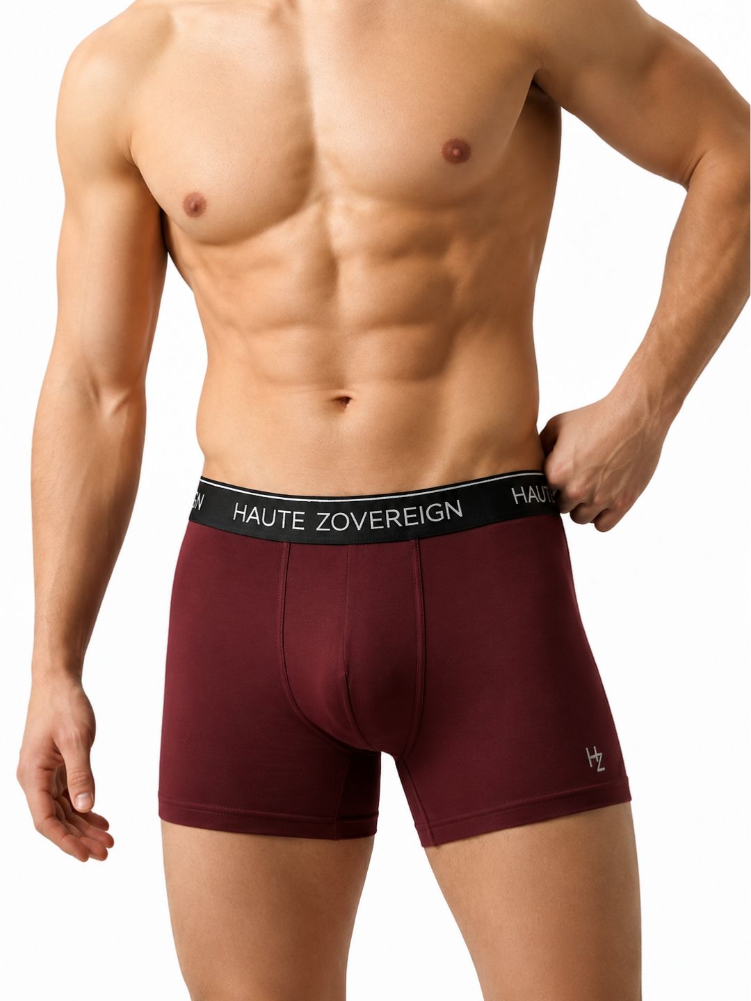 Men’s Modal (Viscose) Trunk - Pack of 3 | Pista Green + Dark Maroon + Turquoise Blue | Haute Zovereign