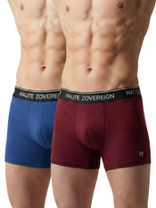 Men’s Modal (Viscose) Trunk - Pack of 2 | Navy Blue + Dark Maroon | Haute Zovereign