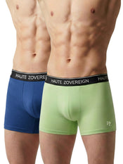 Men’s Modal (Viscose) Trunk - Pack of 2 | Navy Blue + Pista Green | Haute Zovereign