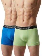 Men’s Modal (Viscose) Trunk - Pack of 2 | Turquoise Blue + Pista Green | Haute Zovereign