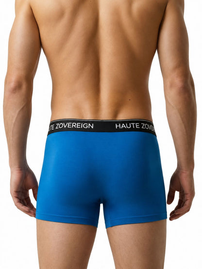 Men’s Modal (Viscose) Trunk - Pack of 3 | Pista Green + Dark Maroon + Turquoise Blue | Haute Zovereign