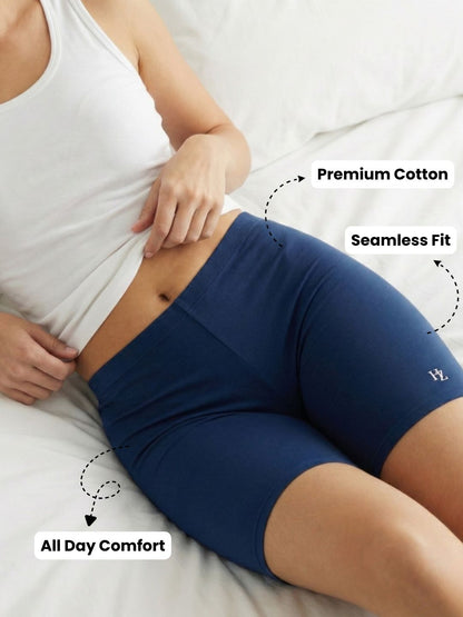 Cotton Boyshorts for Women Combo Pack of 3 – Navy Blue, Skin & Black | Haute Zovereign