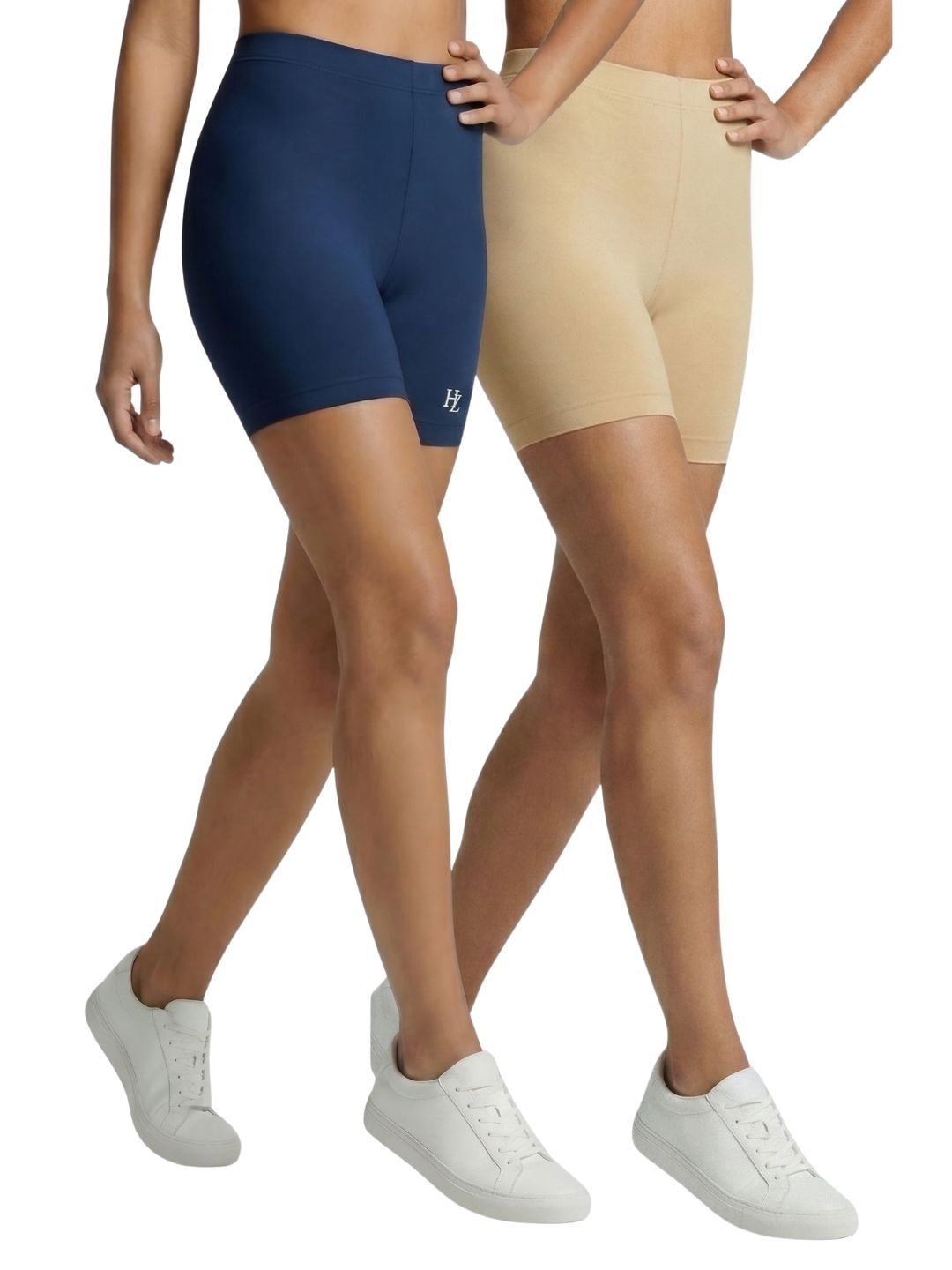 Cotton Boyshort Underwear for Women 2 Pack – Soft & Breathable (Navy Blue, Skin) | Haute Zovereign
