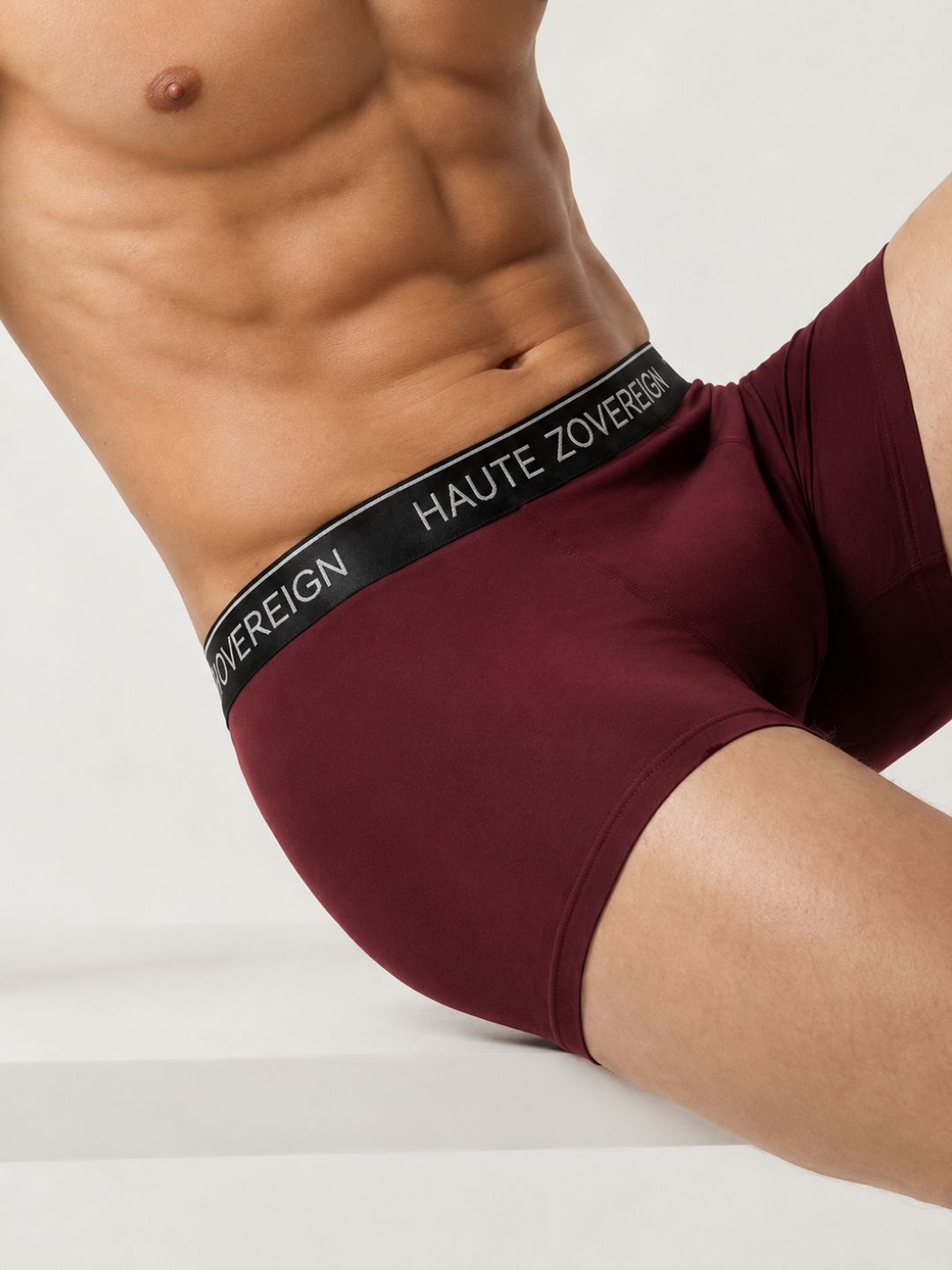 Men’s Modal (Viscose) Trunk - Pack of 3 | Pista Green + Dark Maroon + Turquoise Blue | Haute Zovereign