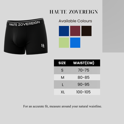 Men’s Modal (Viscose) Trunk – Dark Maroon | Breathable Underwear | Haute Zovereign
