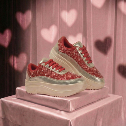 Haute Zovereign Women Silver Party & Wedding Bridal Shoes | Luxury Bridal Sneakers