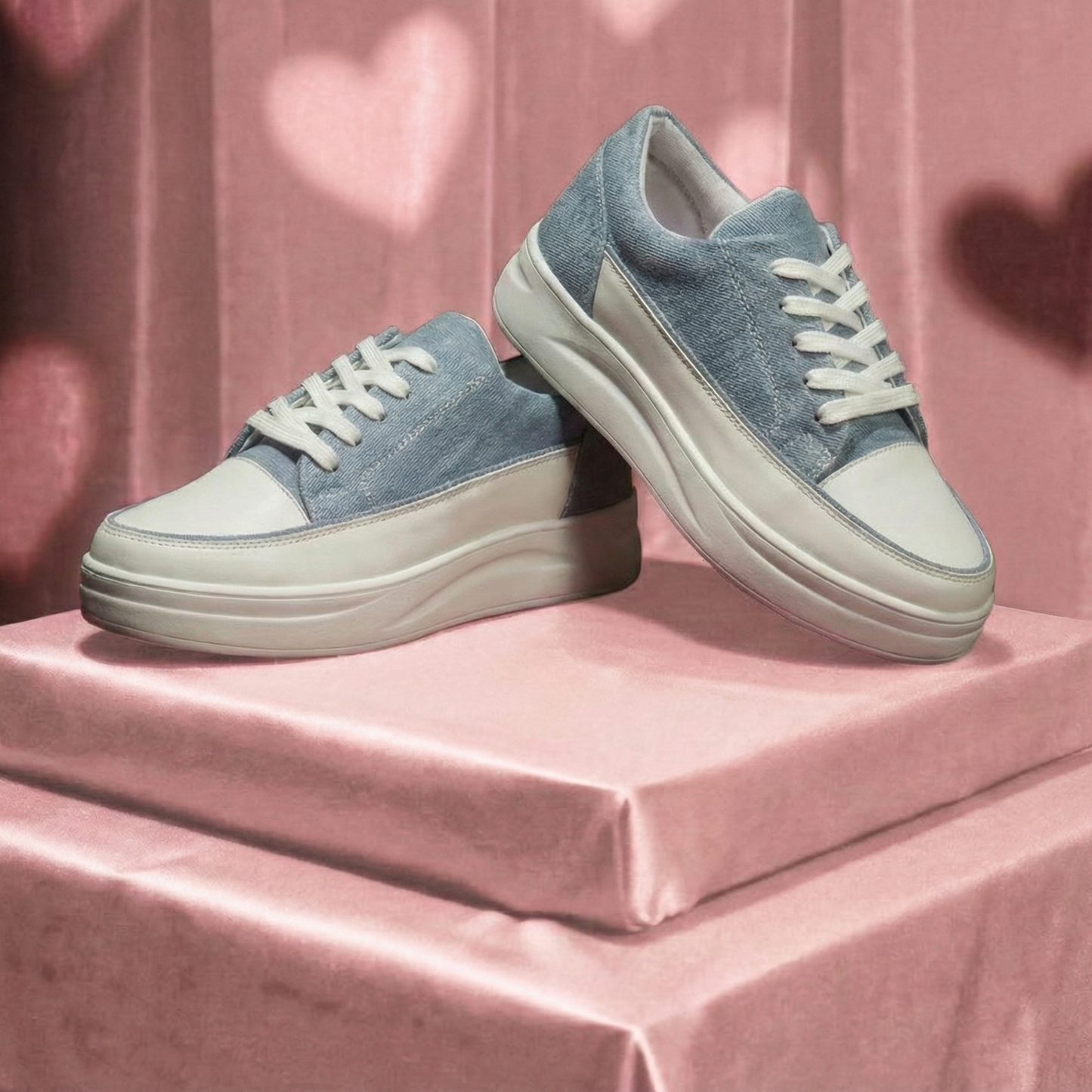 Haute Zovereign Women White & Denim Casual Shoes | Everyday Comfort Sneakers