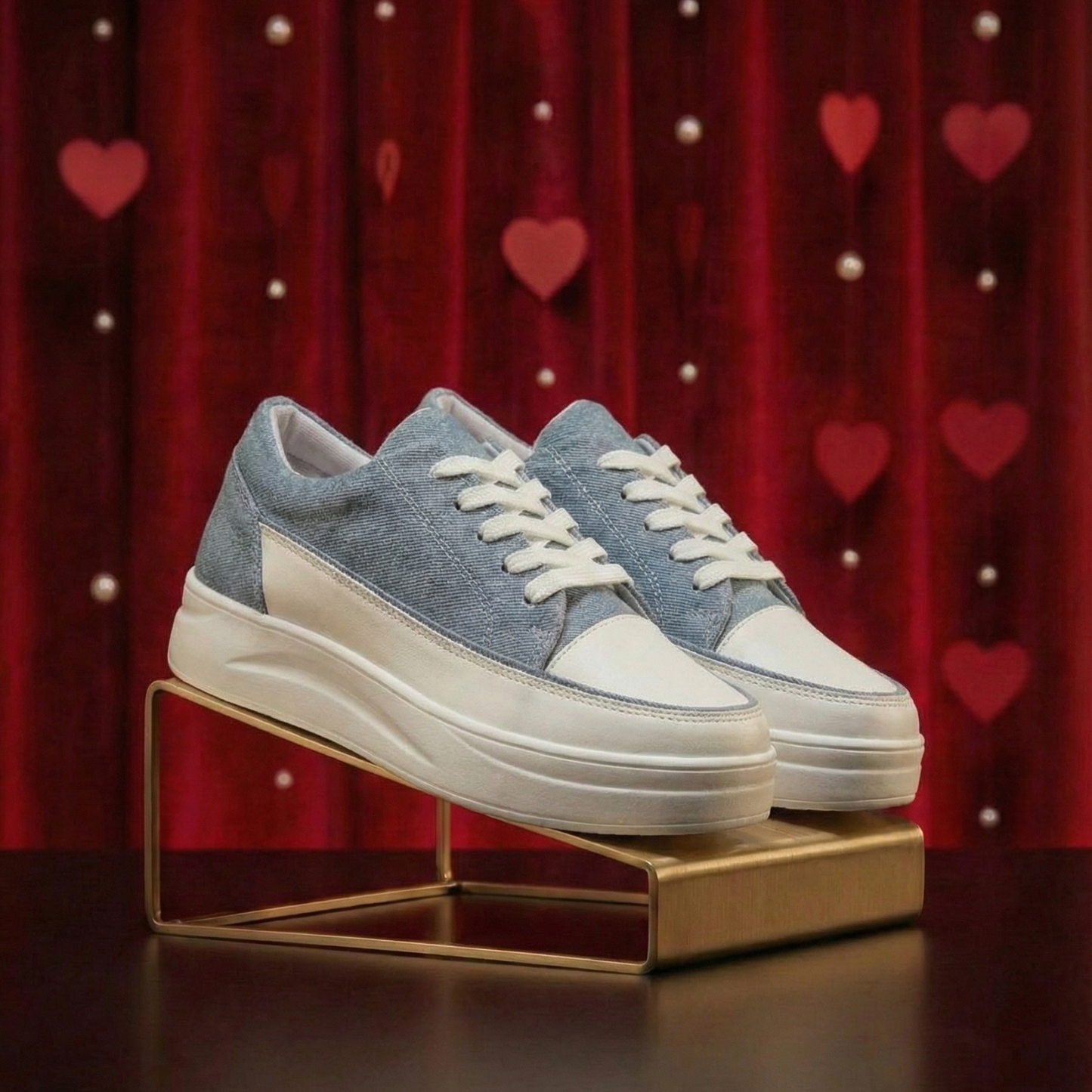 Haute Zovereign Women White & Denim Casual Shoes | Everyday Comfort Sneakers