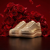 Haute Zovereign Women Gold Party & Wedding Bridal Shoes | Luxury Bridal Sneakers