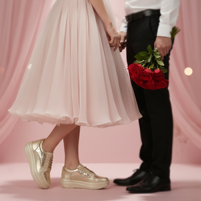 Haute Zovereign Women Gold Sequin Party & Wedding Shoes | Statement Bridal Wear