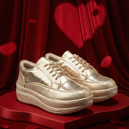 Haute Zovereign Women Gold Sequin Party & Wedding Shoes | Statement Bridal Wear
