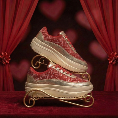 Haute Zovereign Women Silver Party & Wedding Bridal Shoes | Luxury Bridal Sneakers
