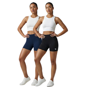 Haute Zovereign Navy Blue & Black Women’s Cotton Boyshorts - 2 Pack Full-Coverage Comfort