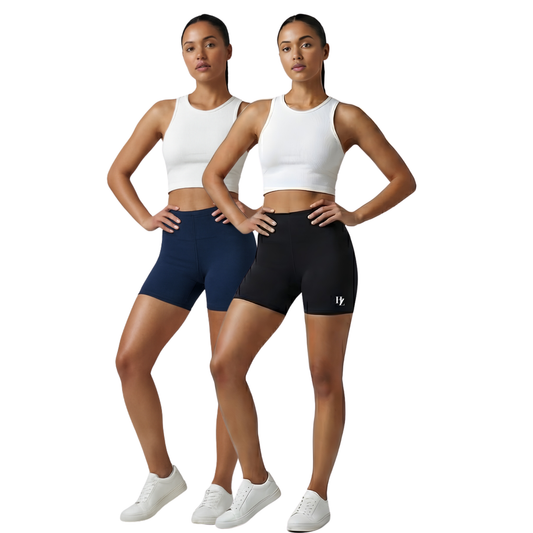 Women Cotton Boyshorts 2 Pack Navy Blue & Black